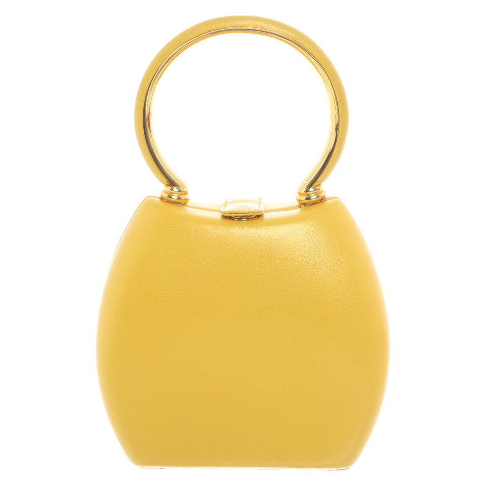 Charles Jourdan Handbag Leather in Yellow