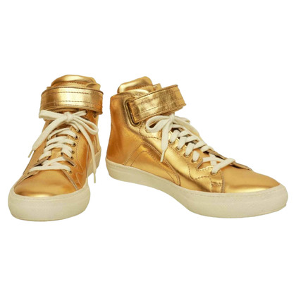 Pierre Hardy Sneakers aus Leder in Gold