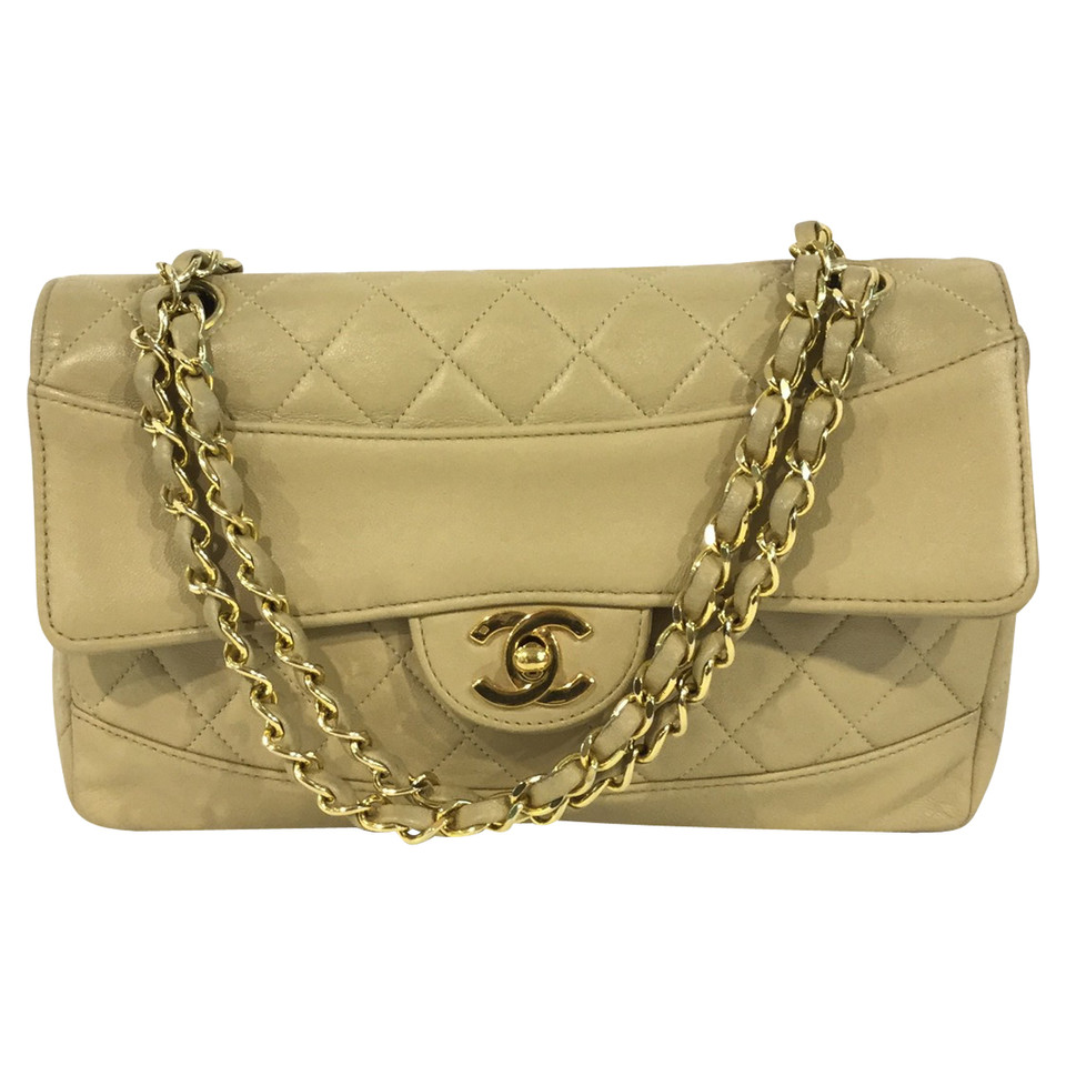 Chanel Sac à main/Portefeuille en Cuir en Beige