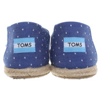 Tom's Slippers/Ballerina's in Blauw