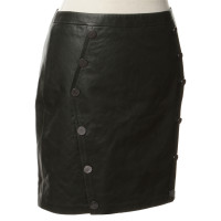 The Kooples Leather skirt in green
