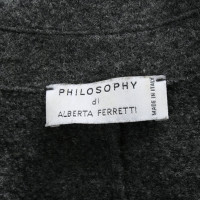 Philosophy Di Alberta Ferretti Giacca/Cappotto in Lana in Grigio