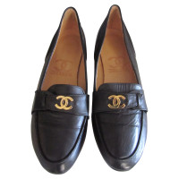 Chanel Black vintage Chanel loafer Moccasin.
