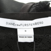 Diane Von Furstenberg Schwarzes Kleid mit Spitze