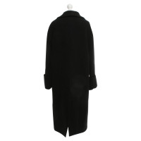 Cos Bouclé coat in black