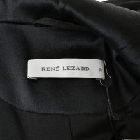 René Lezard Zijden Blazer in zwart