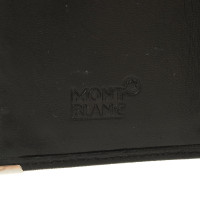 Mont Blanc Täschchen/Portemonnaie aus Leder in Schwarz