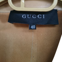 Gucci Leren jas in beige