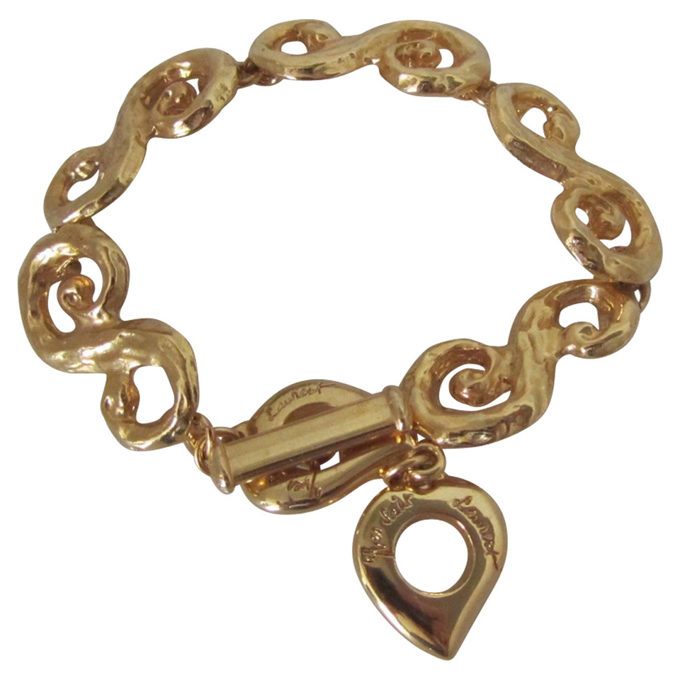 Yves Saint Laurent il braccialetto placcato oro d'epoca.