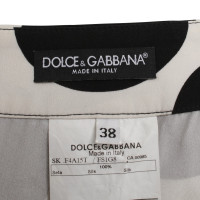 Dolce & Gabbana Silk skirt with pattern