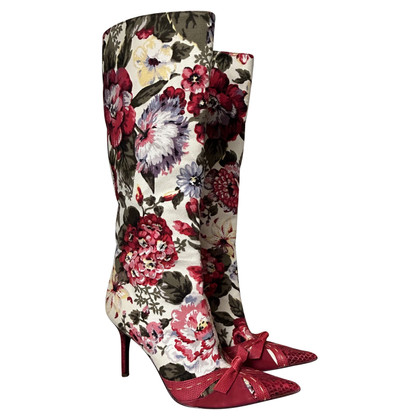 Dolce & Gabbana Bottes en Toile en Rouge