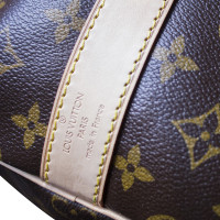 Louis Vuitton Keepall 55 in Tela in Marrone