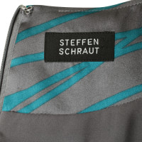 Steffen Schraut Silk dress in turquoise-grey