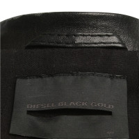 Diesel Black Gold Leather jacket in black