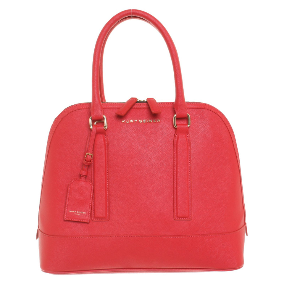 Kurt Geiger Handbag Leather in Red