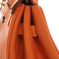 Hermès Birkin Bag 35 in Pelle in Arancio