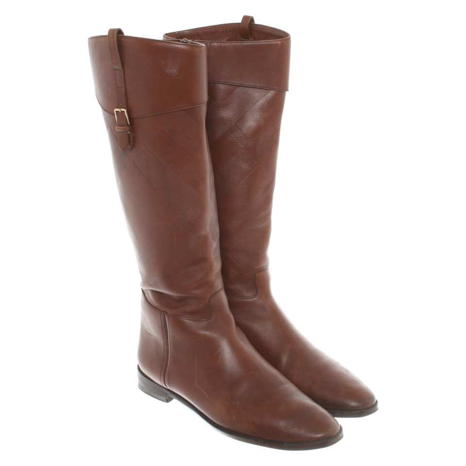 Burberry Boots Leather in Brown