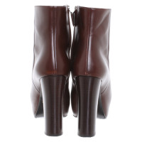 Prada Bottes en Cuir en Marron