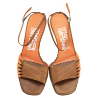 Salvatore Ferragamo Sandals Leather in Orange