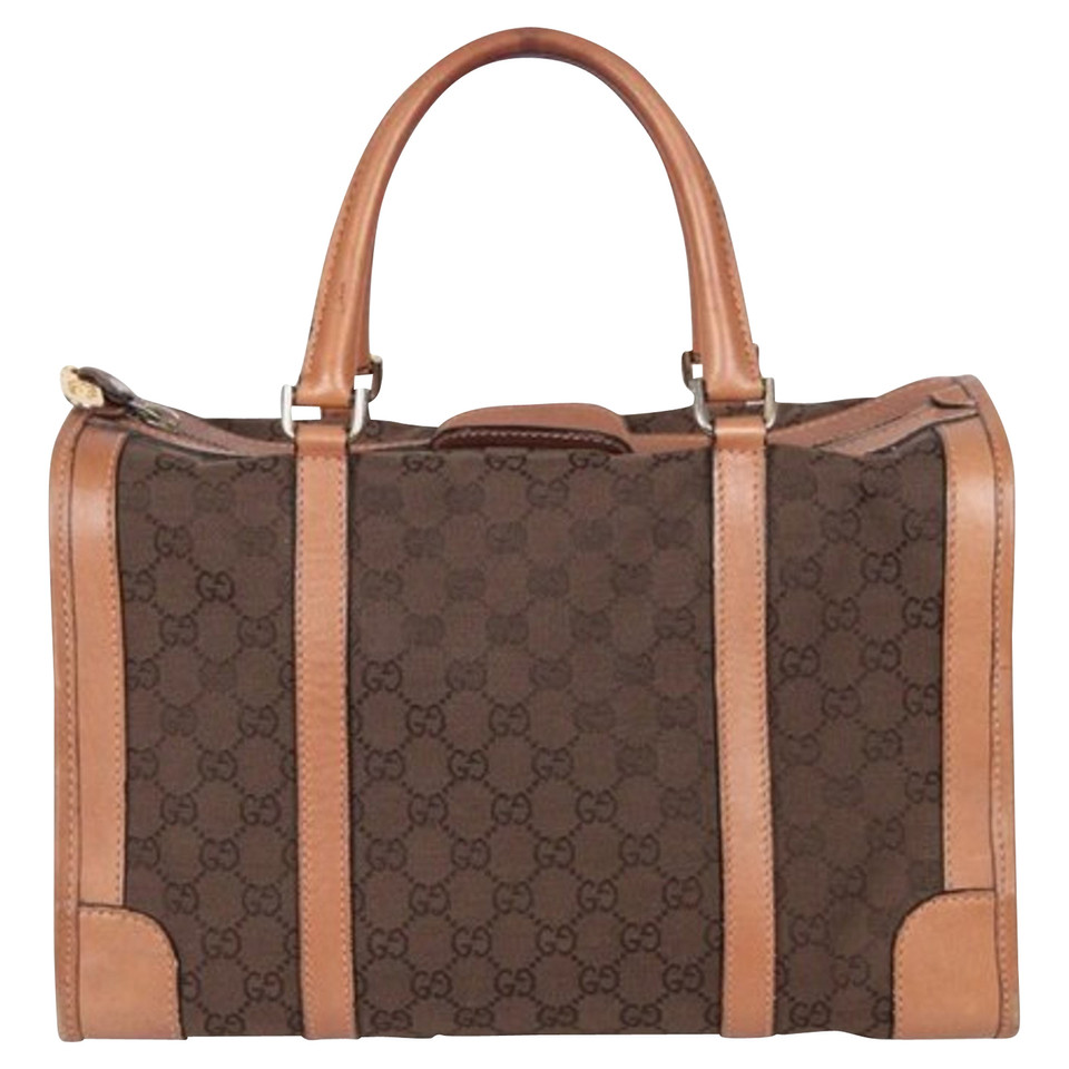 Gucci Boston Bag aus Wildleder in Braun