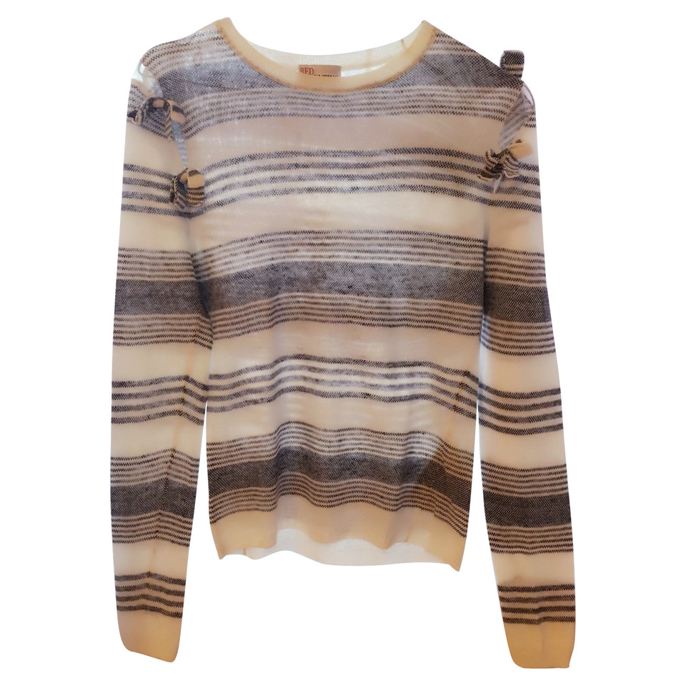 Red Valentino Striped linen-top