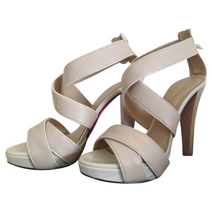 Just Cavalli Leather sandals with plateau