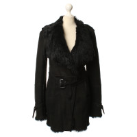 Costume National Black shearling coat