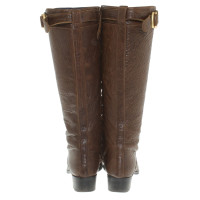 Boss Orange Bottes en cuir marron en