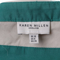Karen Millen Silk dress in beige / green