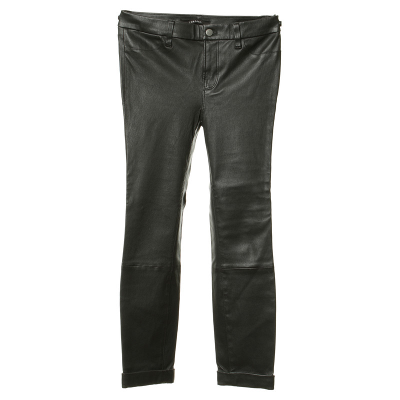 J Brand Lederhose in Schwarz