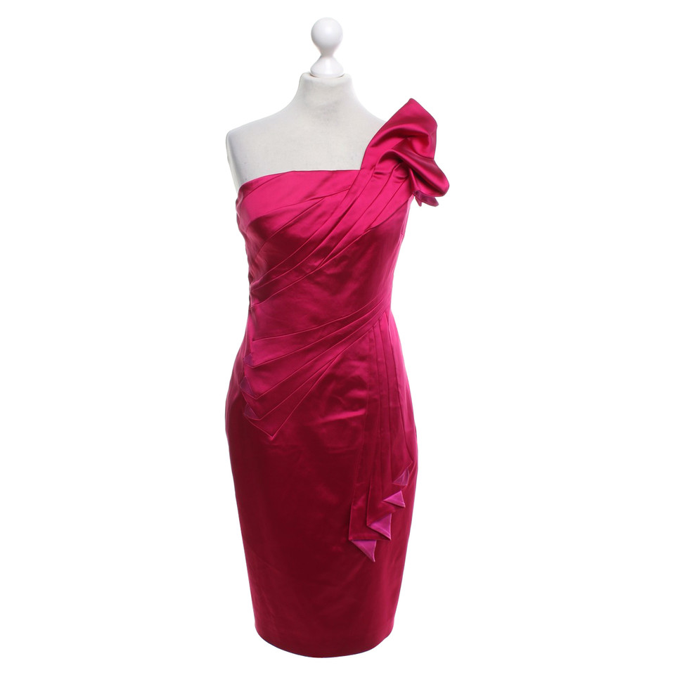 Karen Millen Een schouder jurk in Fuchsia