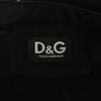 D&G Kurzarmbluse aus schwarzer Seide