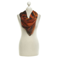 Roberto Cavalli Silk scarf in animal look