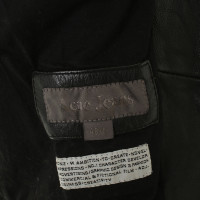 Acne Leren jas in zwart