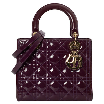 Dior Handbag Patent leather in Violet