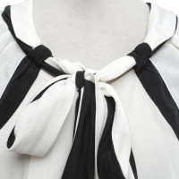 Miu Miu Silk blouse in white / black