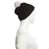 Bogner cappello lavorato a maglia in bianco e nero