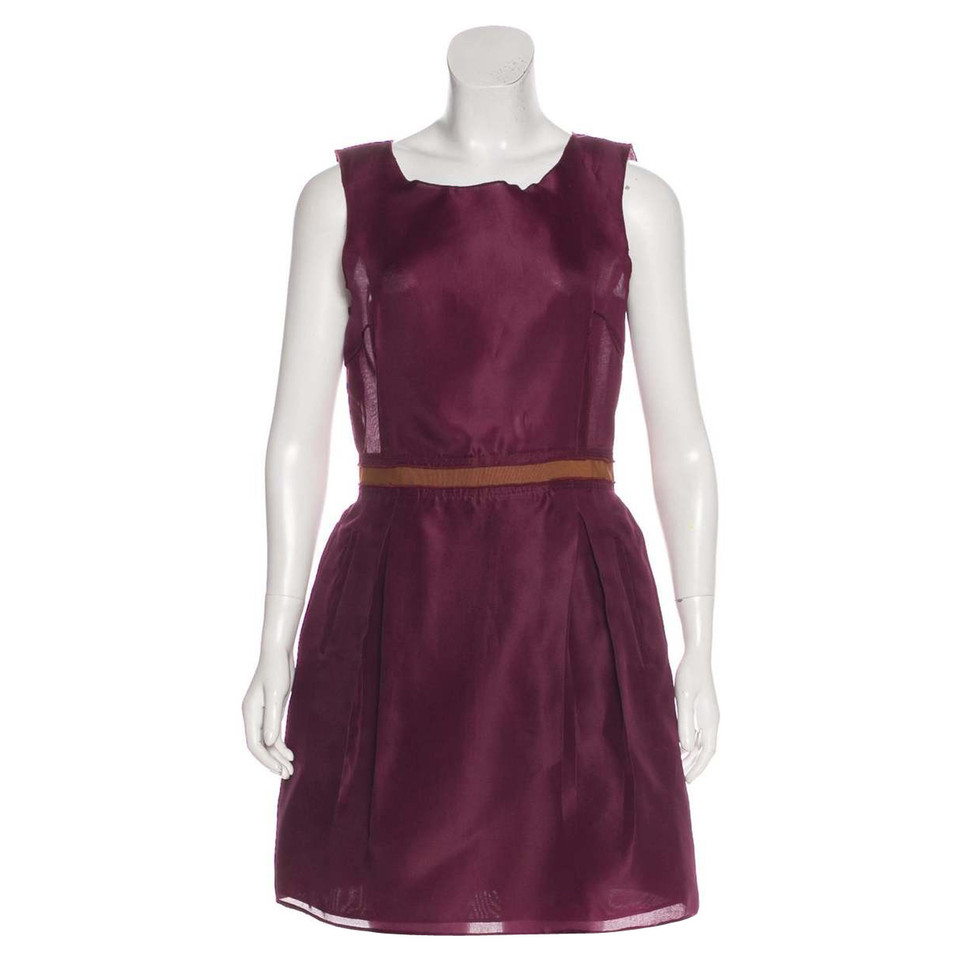 D&G Kleid aus Seide in Bordeaux