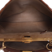 Fendi Peekaboo Bag Large aus Leder in Braun