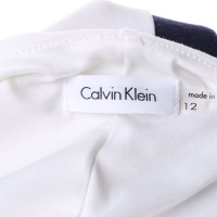 Calvin Klein Kleid in Weiß/Dunkelblau