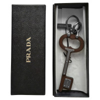 Prada key in leather and metal