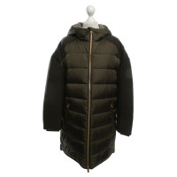 Closed Quilted jacket with knitted inserts
