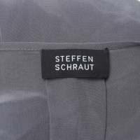 Steffen Schraut camicetta di seta di colore grigio