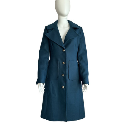 Karen Millen Jacke/Mantel aus Wolle in Blau