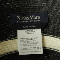 Max Mara Chapeau en gris/blanc
