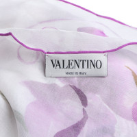Valentino Garavani Sciarpa di seta in bianco / viola