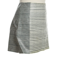 Tory Burch Leather skirt with stripes