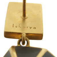 Isharya Oorbellen in zwart / gouden kleuren