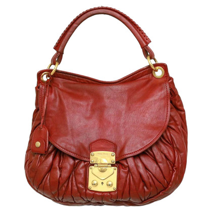 Miu Miu Handbag Leather in Bordeaux