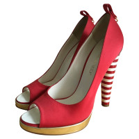 Dsquared2 Dsquared2 red white gold pumps